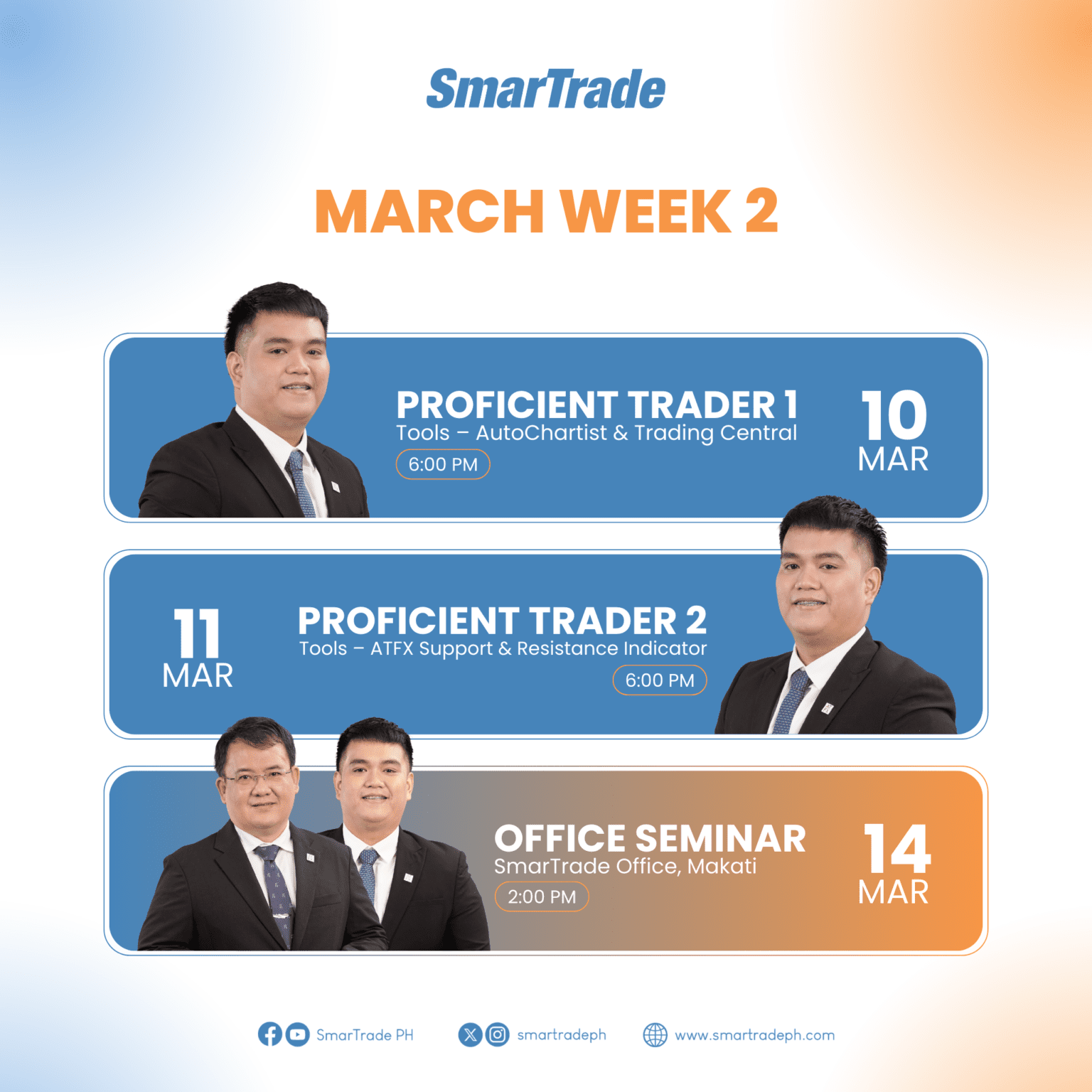 March Week 2 Webinar Schedule