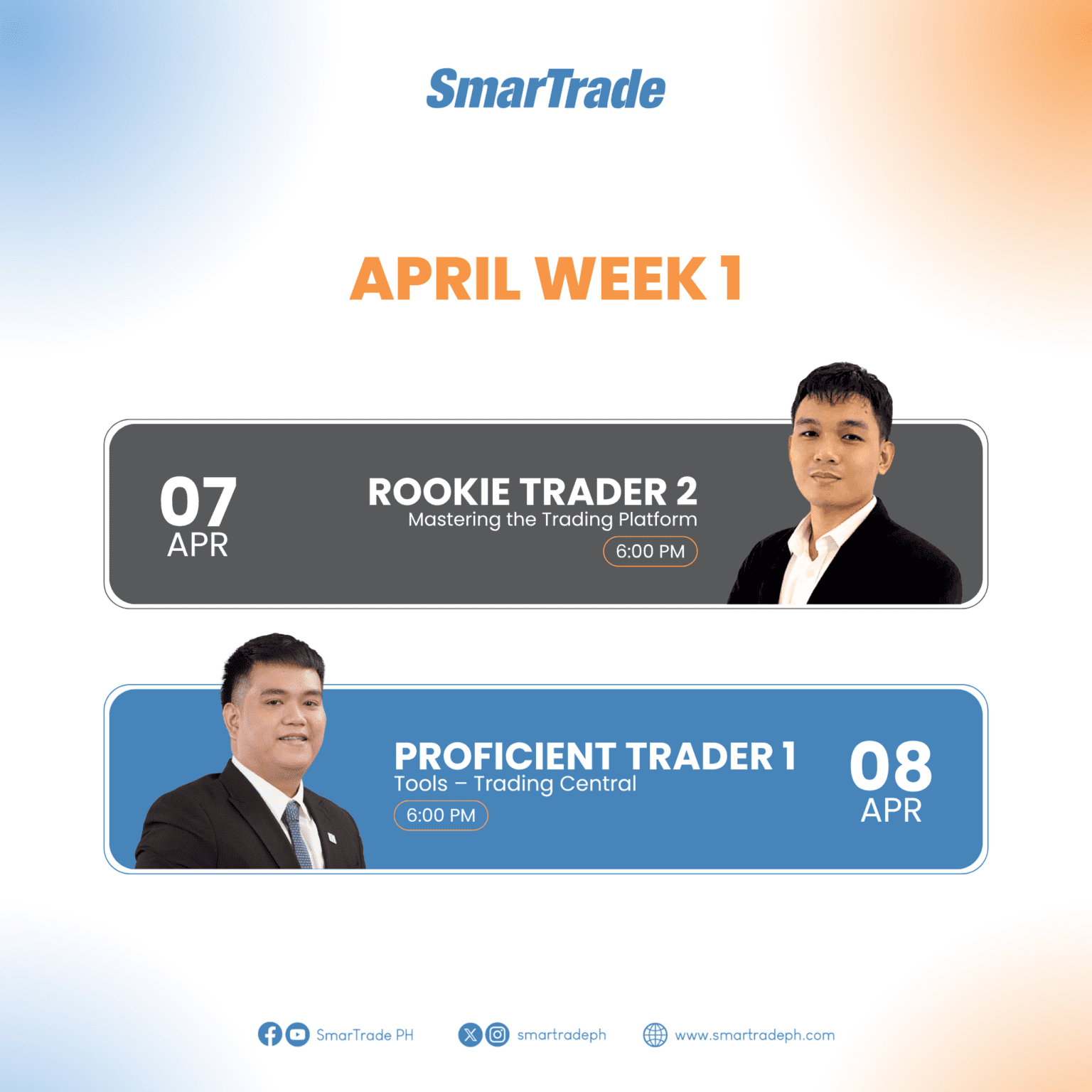 April Week 1 Webinar Schedule