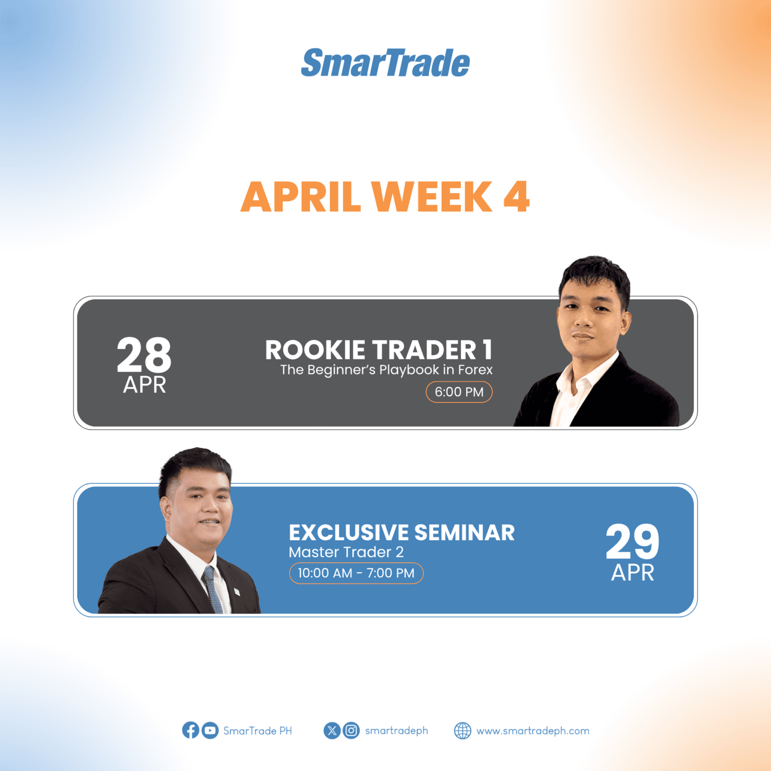 April Week 4 Webinar Schedule