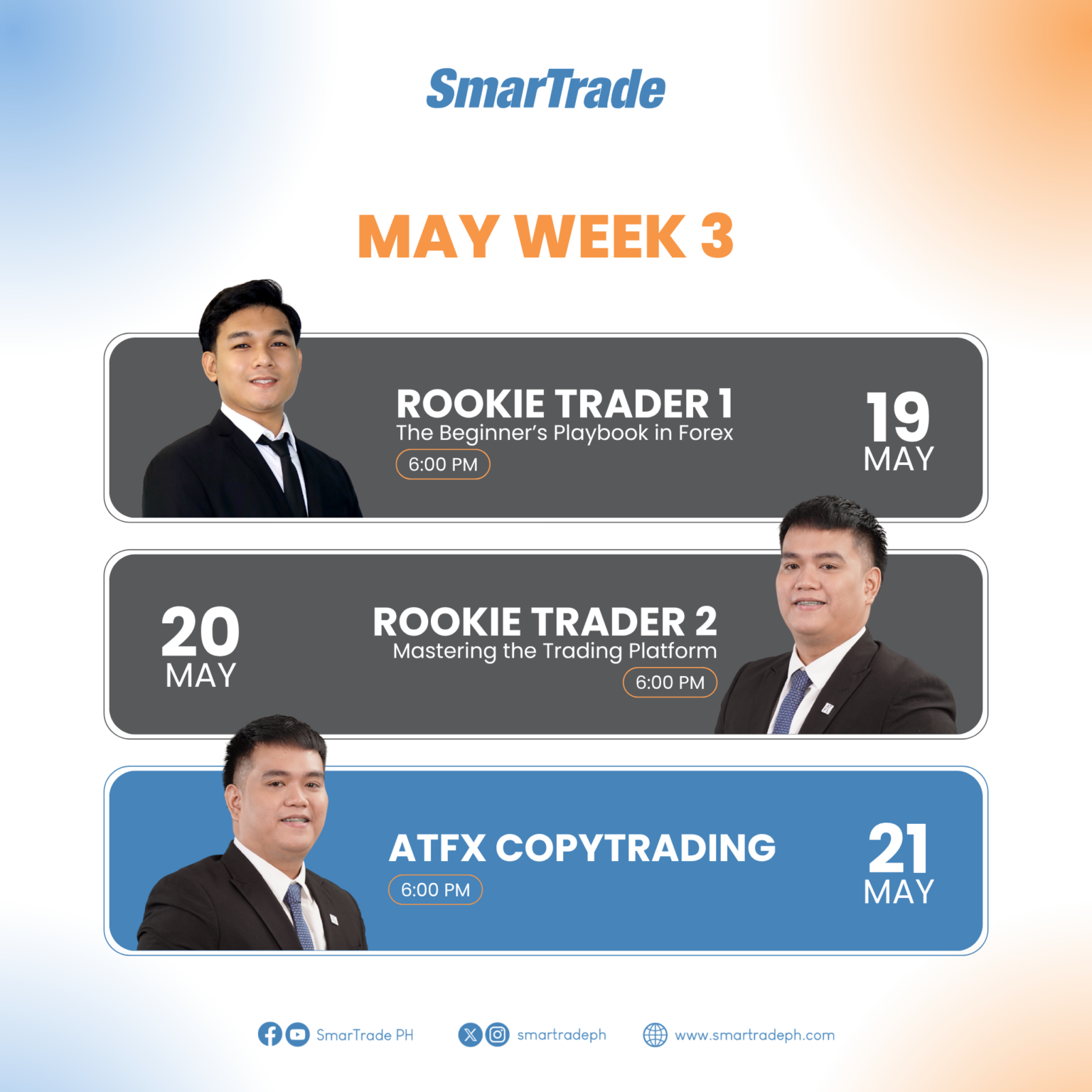 May Week 3 Webinar Schedule