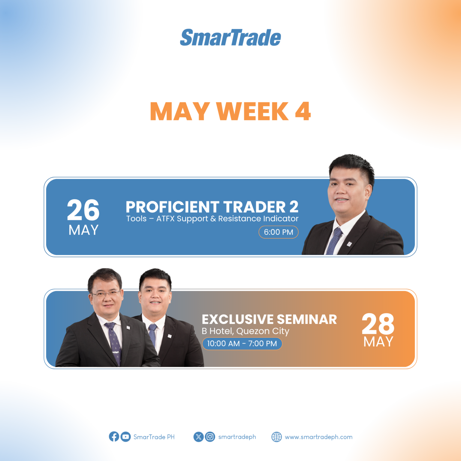 May Week 4 Webinar Schedule