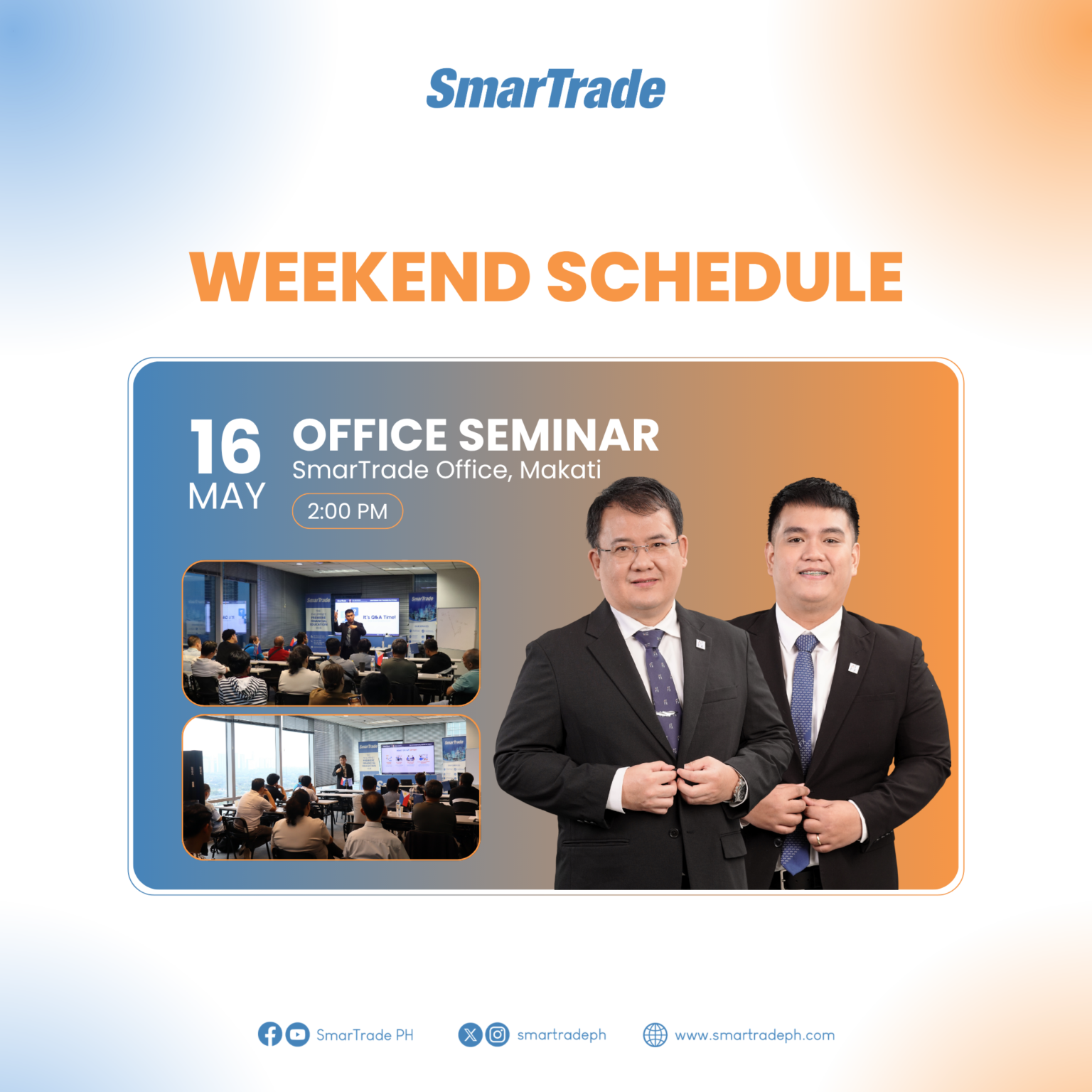 May Weekend Schedule