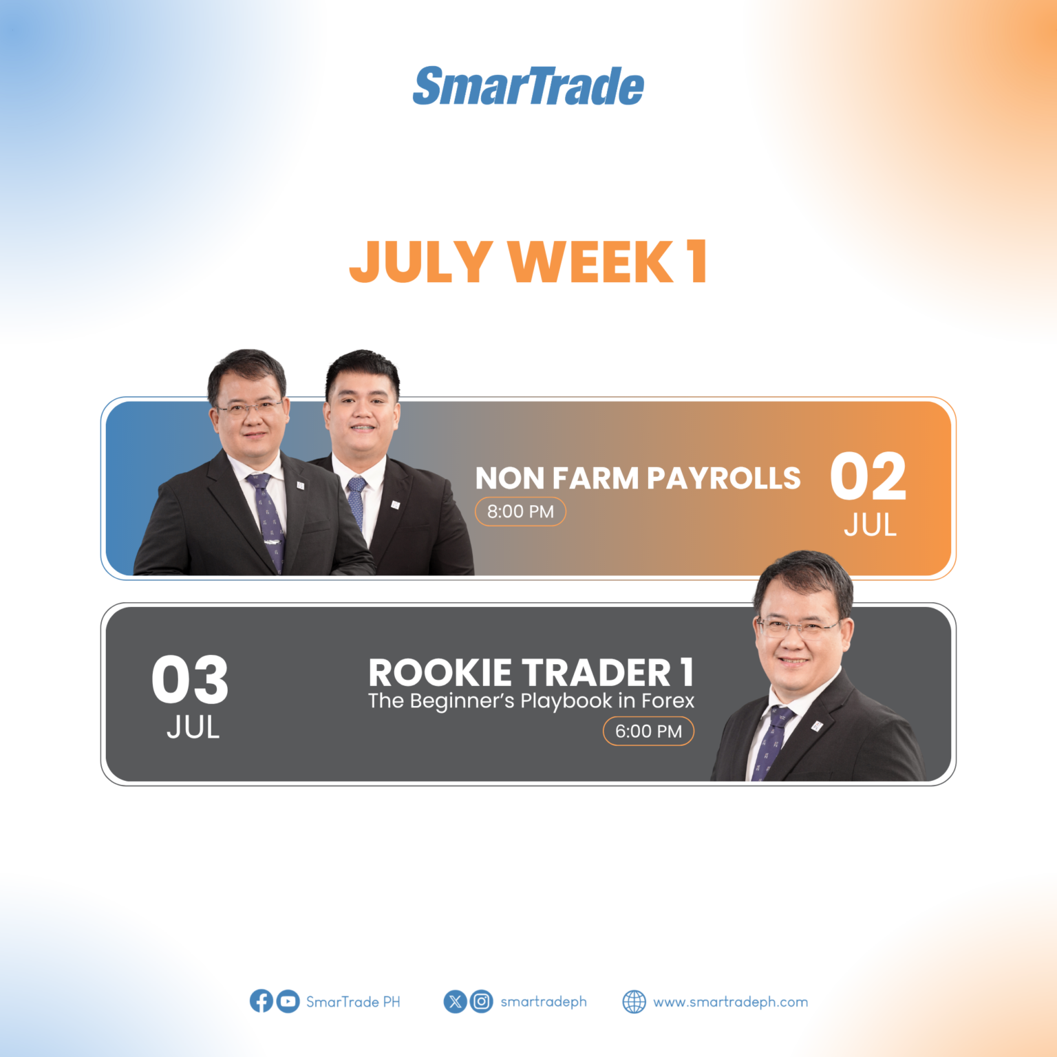 July Week 1 Webinar Schedule