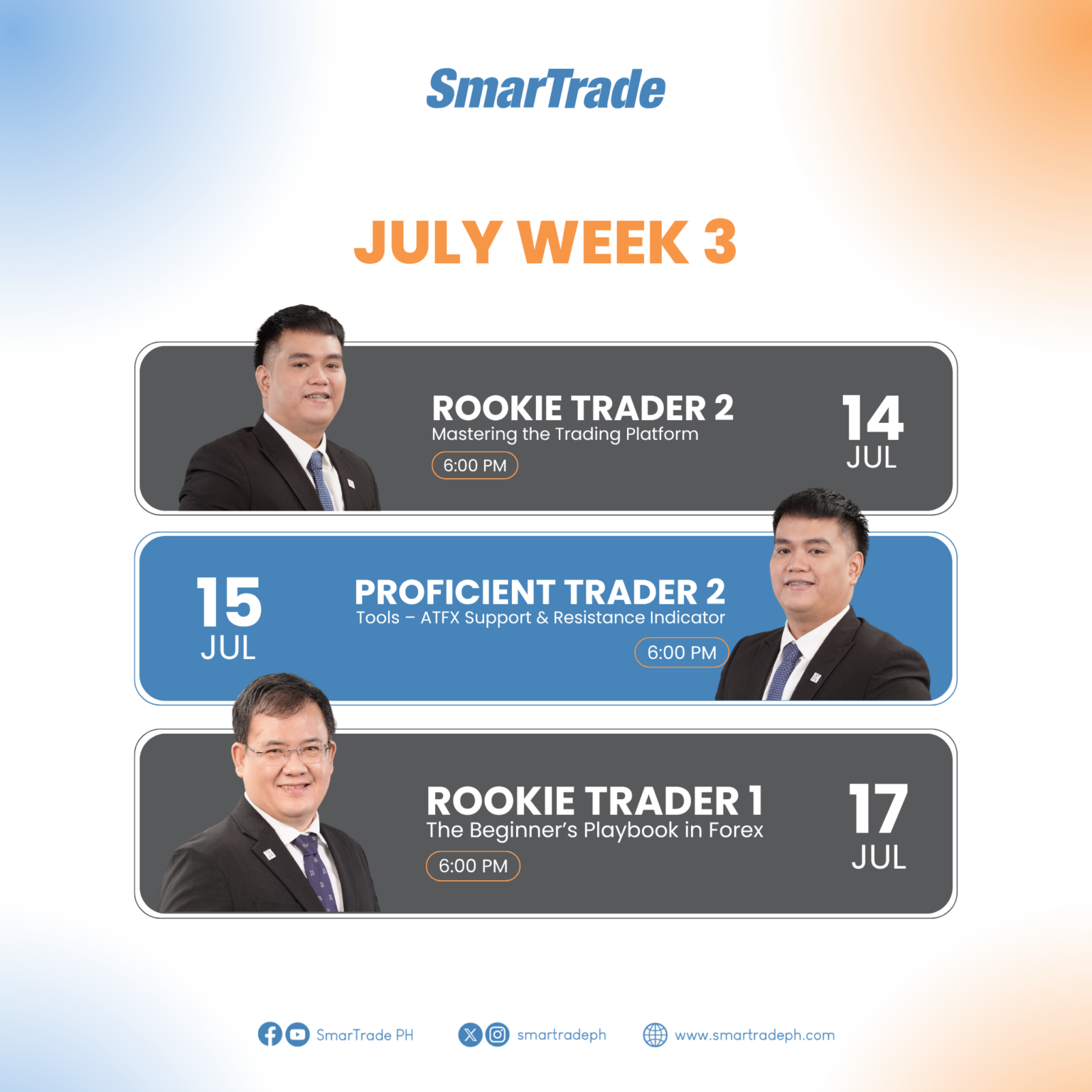 July Week 3 Webinar Schedule