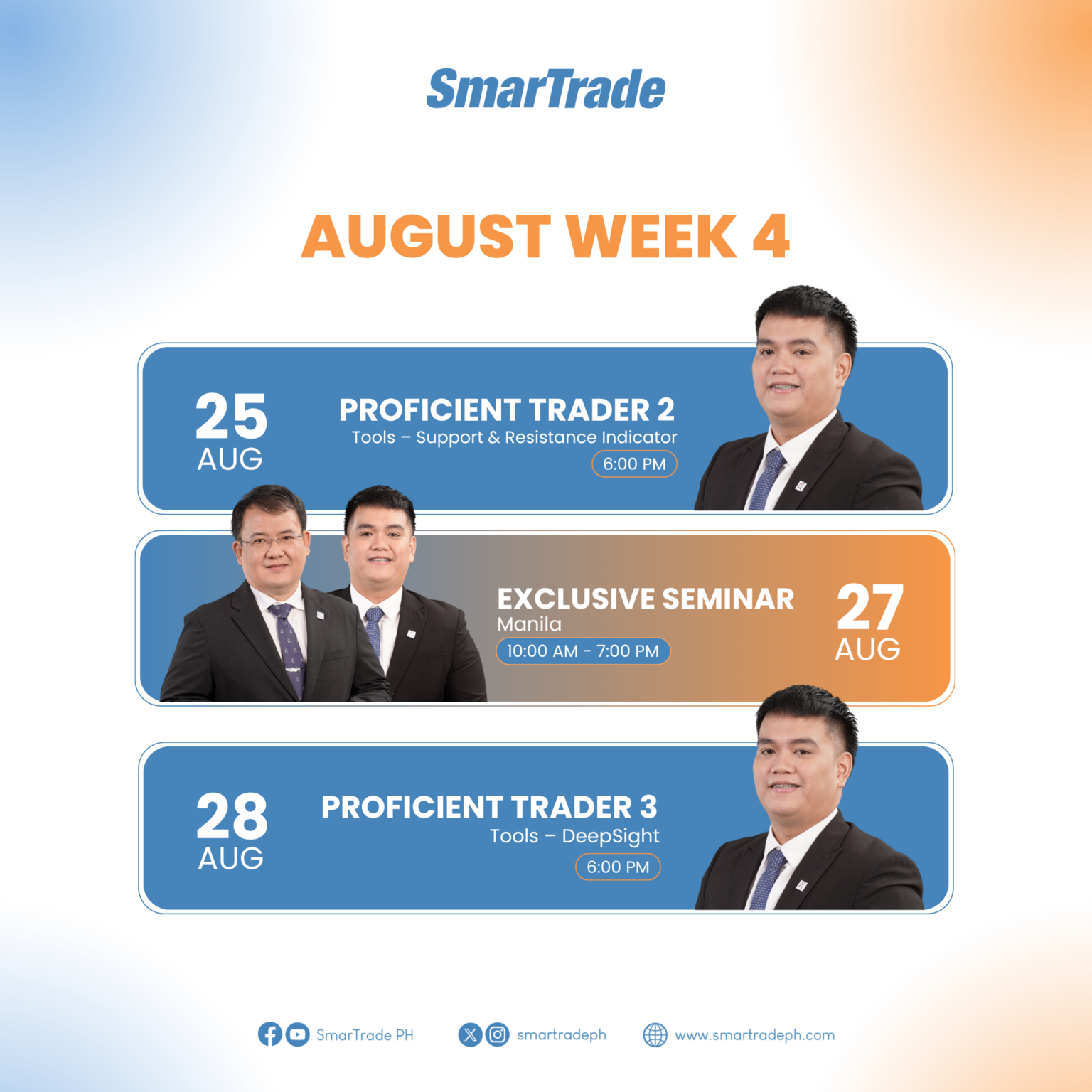 August Week 4 Webinar Schedule