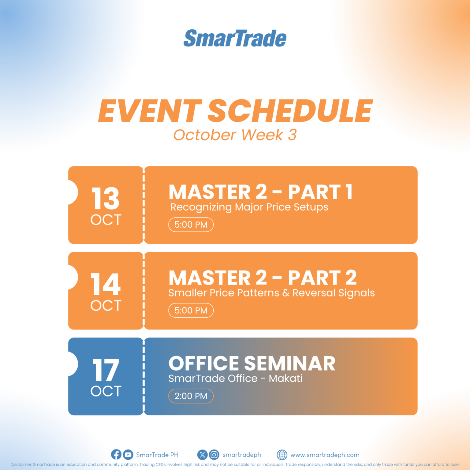 October Week 3 Webinar Schedule